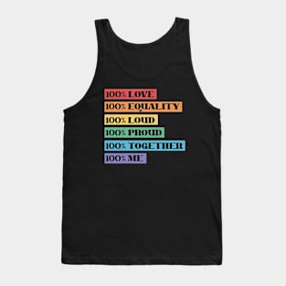 100% Love LGBT Tank Top